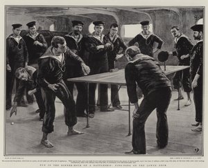 Fun in the Dinner-Hour on a Battleship, Ping-Pong on the Lower Deck